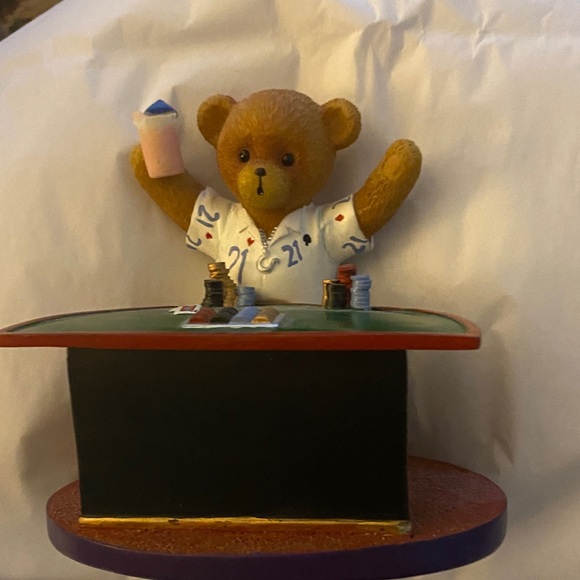 Viva Vegas Faithful Fuzzies Bear Figurine - Picture 1 of 3